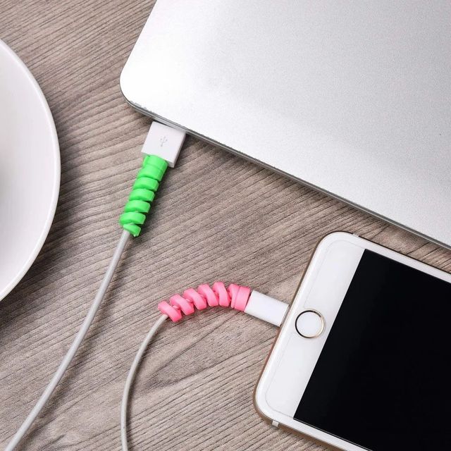 SPIRAL CABLE PROTECTOR (1 SET) Length 1 m Shape Round Style Spiral Type Spiral Type Color Multicolor Material Silicone Usage Headphone Cable, Phone Charger - Image 6