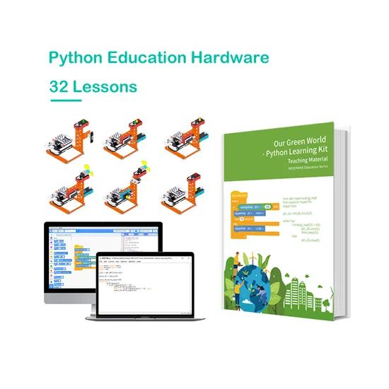 Green World Python Learning Starter Kit Esp32 Stem Education Programming Arduino Robot for Kids Students - Image 2