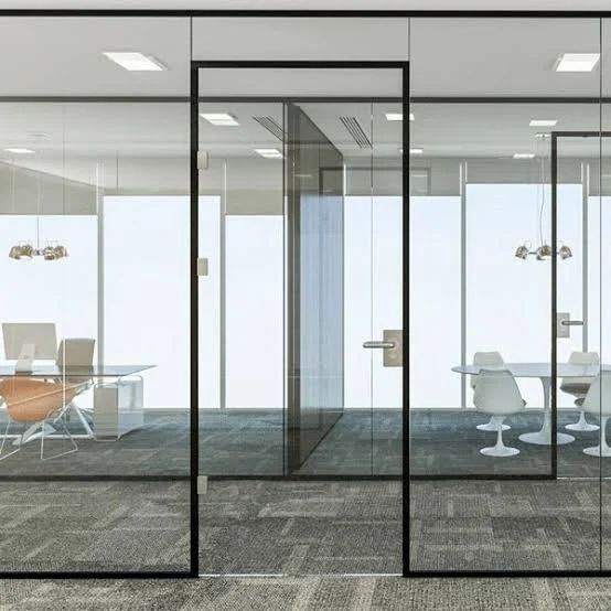Aluminium Slim Glass Partition Brand Corinzo Pattern Plain Color Transparent Features Slim Glass Partition Country of Origin Made in - Image 4