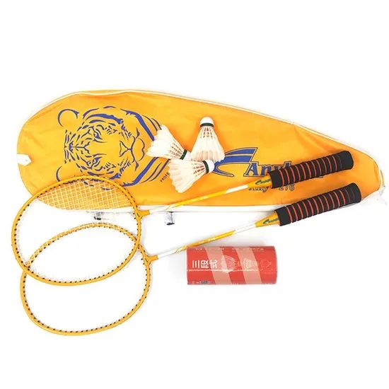 Steel Badminton Rackets Set with Plastic Shuttlecocks with Two Rackets and Cover Bag - Image 4