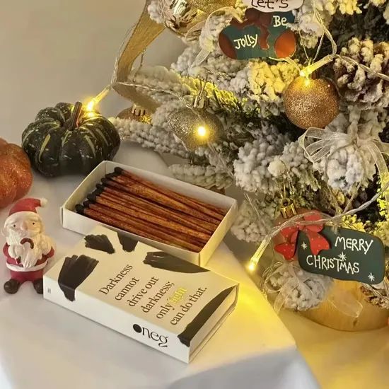 Christmas Customized Logo Gift Matches Personalized Decorative Candle Matches Box - Image 1