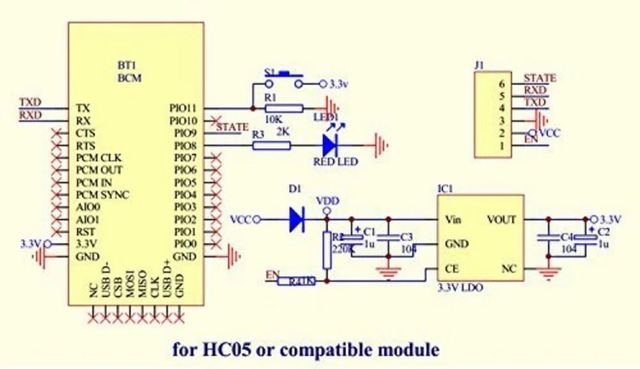 HC 05 6 Pin Bluetooth Module, For Equipment Modulation GFSK Frequency 2.4 GHz Sleep Current 1mA Part Number HC-05 Input Voltage - Image 5