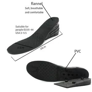 Breathable PU Air Cushion Invisible Height Increasing Shoe Insole - Image 2