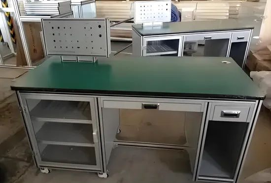 Factory Aluminum Anti Static Workbench Assembly Line Extra Shelf Work Table Worktable - Image 3