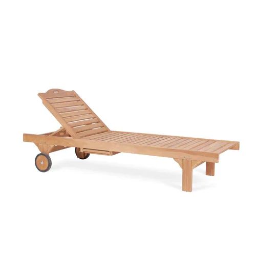 Teak Wood Sunbeds Material Wood Wood Type Teak Wood Grade A Grade Bed Width 28 Inches Wheel Size 7 Inches Bed Height 14 Inches - Image 2