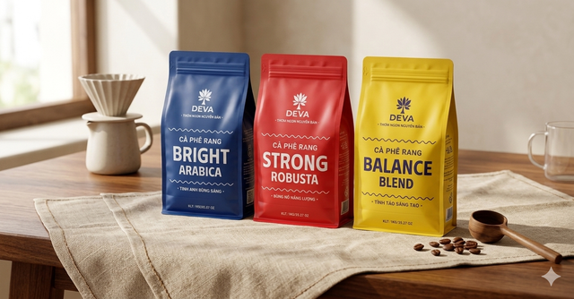 Deva Roasted Coffee Beans 1kg bag organic Vietnam origin Organic Yes Degree of Processing Roasted Bean Type Arabica, Blended, Robusta - Image 5