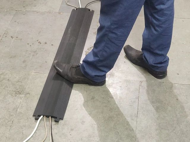 Rubber Floor Cable Protectors In Rohtak Color Black Length 3 Feet Material Rubber Channel Count Two Size 3 Feet Length Channel Width 30 - Image 1