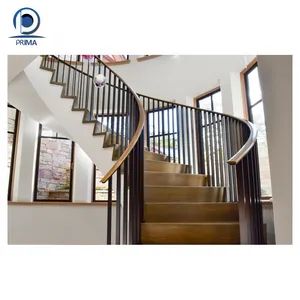 Round Shape Staircase Spiral Stairs with Glass Railing for Outside - Image 2