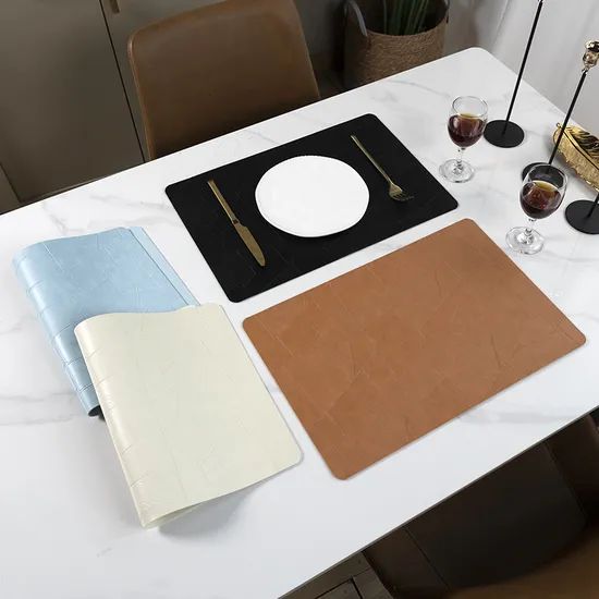 Washable Round Table Mats for Stylish Kitchen Decor Weight 150g Style Modern Waterproof Yes Model NO. PVC-503 Shape - Image 4