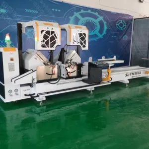Window Machine Manufacture PVC/UPVC Window and Door Making Machine Double Head Mitre Saw Cutting Saw Machine - Image 1