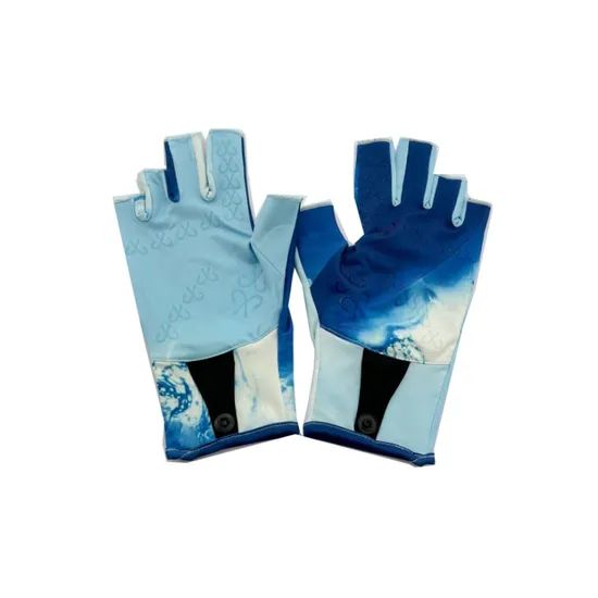 Fashion Non-Slip Sun Protection Print Fishing Gloves Size XL Color Blue Style Plain Trademark NO Length Medium Quality - Image 5
