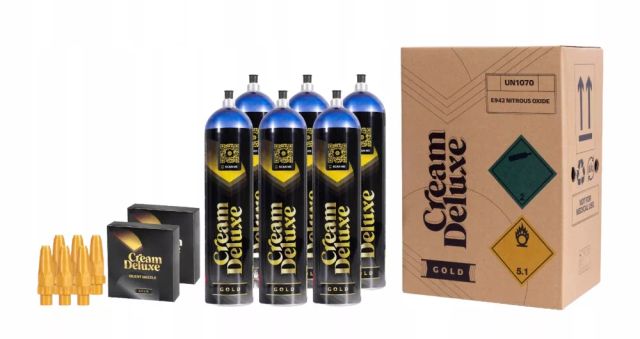 Cream Deluxe Gold 640g Cream Charger Six Pack - Image 2