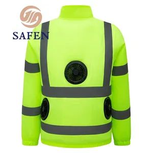 Long-Sleeve Reflective Jacket Air-Conditioner Reflective Vests Workwear Clothes/Uniform Fans Cooling Vest - Image 1