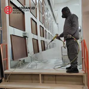 Safe Powder Color Matching Experimental Spray Booth with Emergency Stop Button Security - Image 1