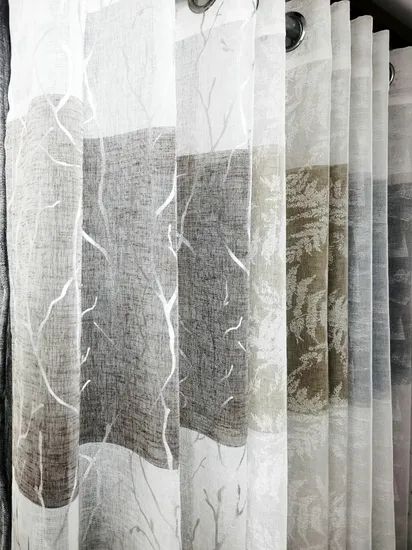 Home Textile Linen Looks Foiled Curtain - Image 4