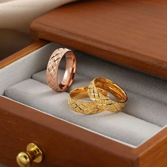 Stainless Steel Rings Rotation Non Fading Frosted Rotation Steel Ring for Men Women Fine Jewelry - Image 1