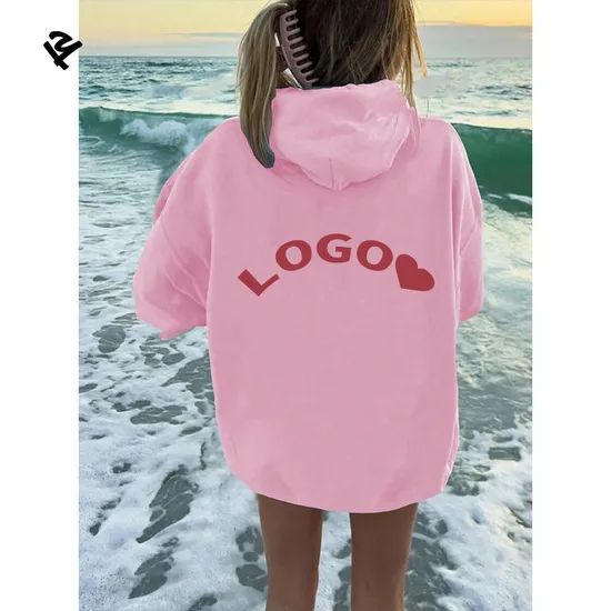 Custom Womens Long Sleeve Hoodie and High Waist Shorts Two Piece Set - Image 5