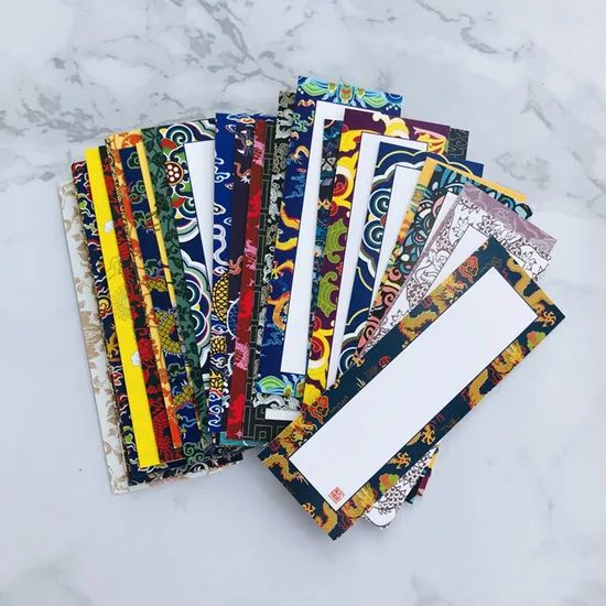 Paper & Plastic Bookmarks with Ribbon Classical Blank Calligraphy Cardboard for DIY Classroom Project School Crafts Gift Tags - Image 3