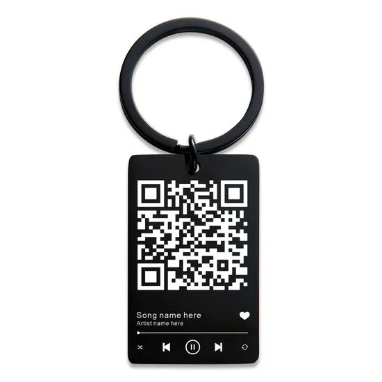 Fashion Metal Arts-Crafts Custom Qr Code Scan Keychain Song Music Spotify Keychain - Image 3