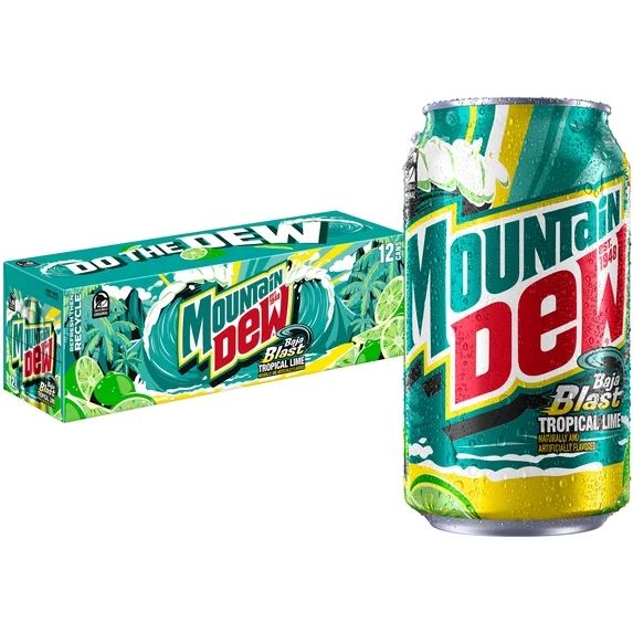 MOUNTAIN DEW BAJA BLAST CN, 12OZ/12PKX2 - Image 1