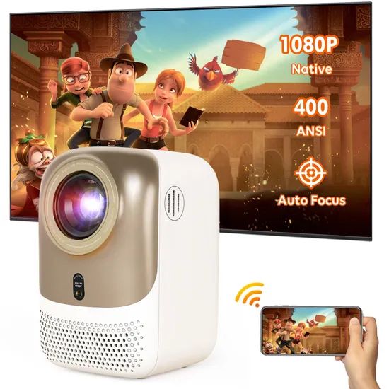 Cr38 Mini LED LCD 4K Projector 2500Lumens 1920P 3.97inch 1Y MOQ100 55-120inch - Image 1