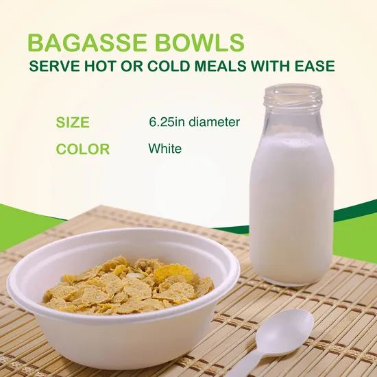 Customize Packaging Pfas Free Biodegradable Pulp Bagasse Salad Bowl - Image 5