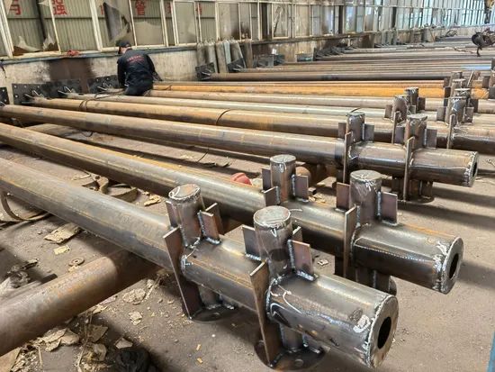 China Znkj Double Arm Pole Municipal Street Lamp Poles with ISO - Image 3