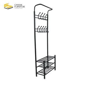 Simple Floor Rack Bedroom Multifunctional Mobile Hat Bag Shoe Rack Drying Racks - Image 3