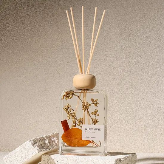 350ml Preserved Flower Botanical Reed Diffuser Sets Stick 6PCS Weight 850g Origin China Trademark OEM MOQ 2000PCS/Scent Suitable for - Image 4