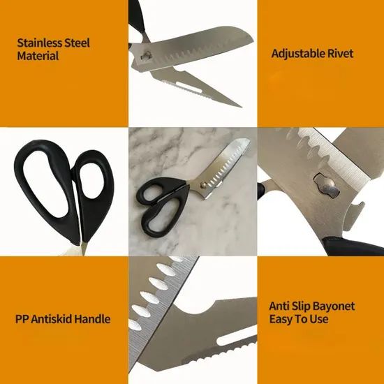Stainless Steel Kitchen Scissors Shears Detachable Chicken Bones Scissor Vegetable Fish Chef Knife Cutter - Image 3