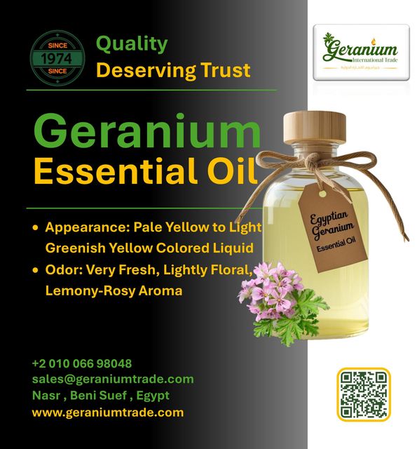 EGYPTIAN GERANIUM ESSENTIAL OIL 100% PURE & NATURAL - Image 1