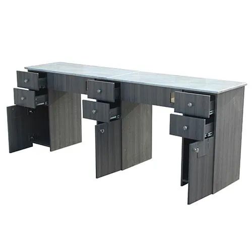 Manicure Table Nail Desks with Simple Modern Design Color White Glass Top No Condition New Certification Ce Model NO. - Image 5