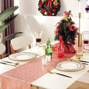 Sequin Table Runners High Quality Factory Direct Custom Wedding Sequin Glitter Table Runner - Image 5
