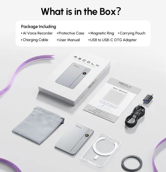 Advanced Ai Voice Recorder with 30 Hours Digital Recording Time - Image 3