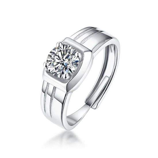 Latest Fashion Trends Adjustable Vvs Moissanite 925 Silver Rings - Image 1