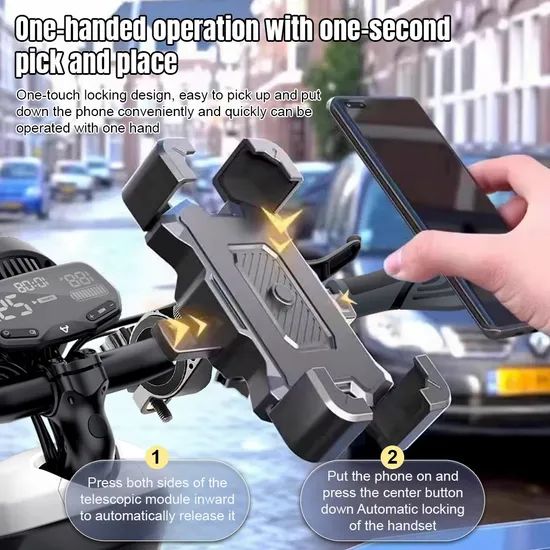 GPS Bicycle Motorcycle Handlebar Rearview Mirror Mount Bracket Mobile Phone Holder - Image 4