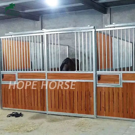 Hot DIP Galvanized Equine Equipment Steel Internal Horse Stable Stall with Sliding Door - Image 4