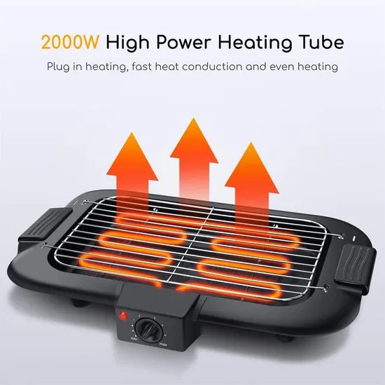 Hot Sale Mini Home Electric Smokeless BBQ Grill Machine Custom Presto Griddles - Image 2