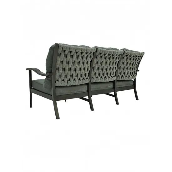 Weather Resistant Gray Outdoor Sofa for Patio Decor - Image 2
