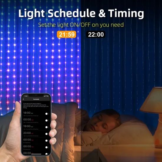 DIY Text Custom Pattern RGB Smart Color-Changing LED Curtain Light Strings - Image 2