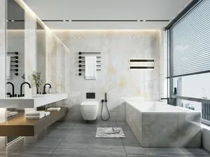 Polished Artificial Colourful Sintered Stone Marble Look Slabs Tile Wall - Image 3