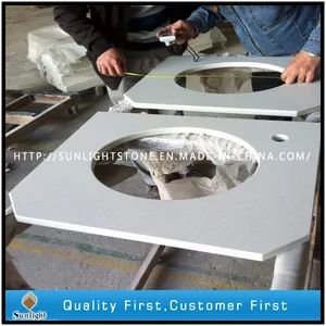 Engineered Artificial White Quartz Stone for Kitchen Countertops - Image 6