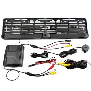 4.3" Foldable Car Monitor+3in1 European/Russia License Plate Radar Visual Camera - Image 6