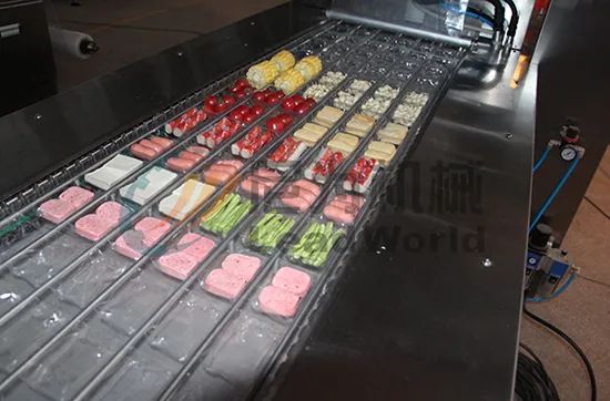 High Capacity Fruits and Vegetables Automatic Stretch Film Thermoforming Vacuum Packing Machine for Dates - Image 5