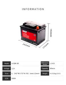 DIN 55 DIN60 DIN66 12V 60ah New Korean Technology Car / Truck Batteries Cheap DIN Type Car Battery - Image 4