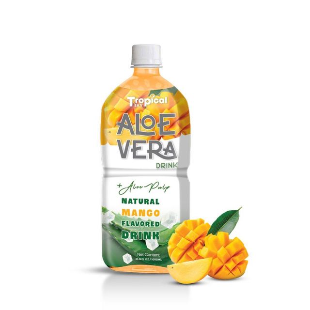 OEM manufacturer of Aloe vera juice drink 1L Bottle Flavor Refreshing Purity 100% Natural Shelf Life 18 months Brand Name OEM/Tropical Sky - Image 3