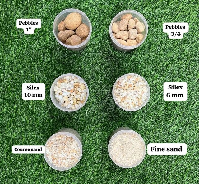 Filter Media Sand Gravels PRICE 400 Size 40 mm Color White Hardness no Usage Aquarium Country of Origin Made in India Application Multi-media - Image 1