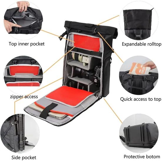 High Quality Portable Camera Bag Backpack Multi Function Straps - Image 5