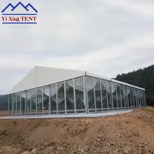 Made in China 15X30m 20X60m 50X100m Herringbone Roof Glass Wall Event Accessories Party Iight Transparent PVC Roof Tarpaulin Party Tent for Sales - Image 4