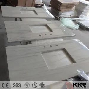 Artificial Stone Worktop Vanity Top Trademark KKR Colors 100 Colors Design Customized HS Code 6810999000 Size up to - Image 5